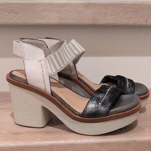 Naked Feet Black and White Platform Sandals